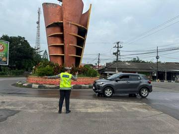 Satlantas Tulang Bawang Barat Gelar Pam Rawan Pagi