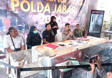 Ditreskrimsus Polda Jabar Ungkap Kepemilikan Elang Dilindungi