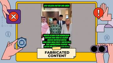 Hoaks: Menteri Agama Bagikan Bantuan Dana Hibah 