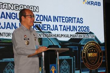 Kanwil Kemenkum Kalsel Canangkan Zona Integritas 2026