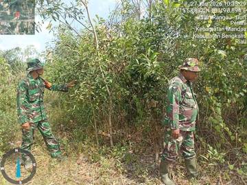 Babinsa Mandau Intensif Patroli Cegah Karhutla Wilayah Rawan