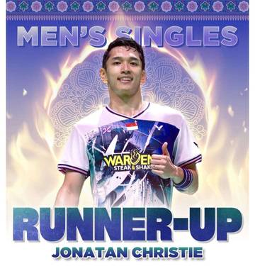 Jonatan Christie Runner Up India Open 2026