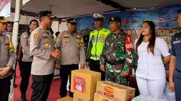 Kapolres Nias Berikan Bekal Logistik untuk Personel