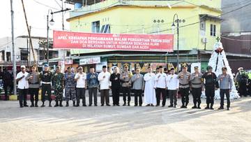 Polres Nias Gelar Apel dan Doa Bersama