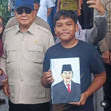Presiden Prabowo Terima Lukisan dan Wujudkan Keinginan Billy