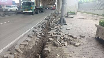 Lampu Jalan Raya Cilincing Mati, Warga: Kabelnya Dicuri