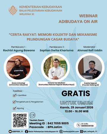 Webinar Cerita Rakyat dan Pelindungan Cagar Budaya