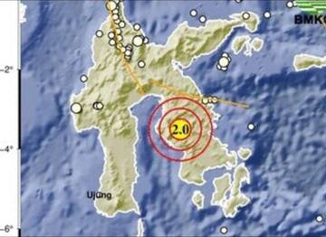 Gempa Magnitudo 2,0 Landa Wilayah Timur Kolaka Utara