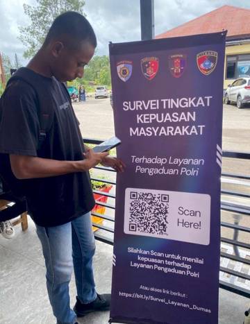 Polres Kupang Sediakan Barcode di Setiap Ruang Pelayanan 