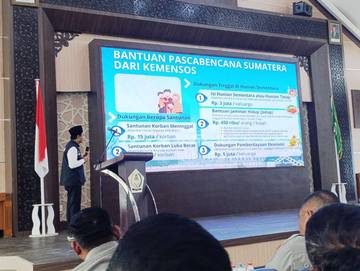 Mensos Guyur Bantuan Ekonomi dan Jaminan Hidup di Aceh Utara