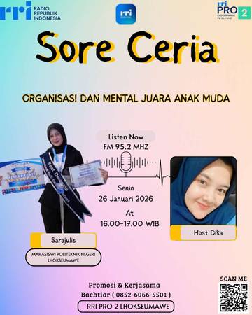 Sore Ceria Sajikan Kisah Inspiratif Mahasiswa Berprestasi