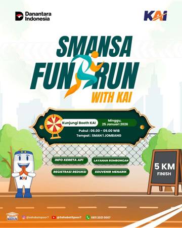Daop 7 Madiun Hadirkan Smansa Fun Run With KAI 