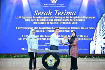 Wagub Sulsel Terima LHP BPK RI Semester II Tahun Anggaran 2025
