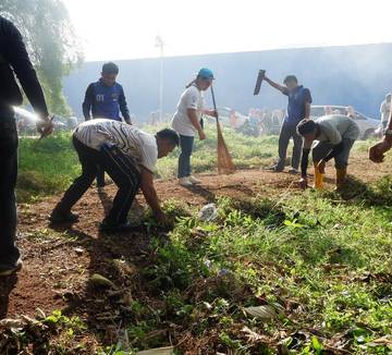 Warga Binaan Rutan Mamuju Gelar Kerja Bakti  