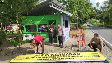 Polsek Lolayan Siap Kawal Malam Perpisahan Tahun Baru