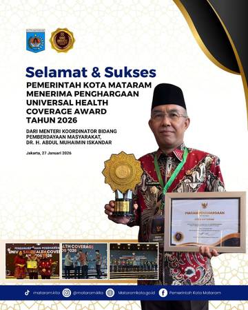 Kota Mataram Raih UHC Award 2026 Tingkat Madya