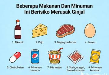 Beberapa Makanan dan Minuman Ini Berisiko Merusak Ginjal