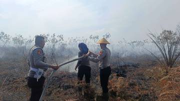 Karhutla, Kapolres Aceh Barat Imbau Warga Gunakan Masker 