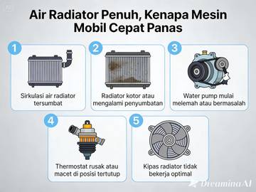 Air Radiator Penuh, Kenapa Mesin Mobil Cepat Panas