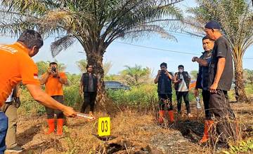 ​Satreskrim Polres Aceh Barat Lakukan Olah TKP Karhutla