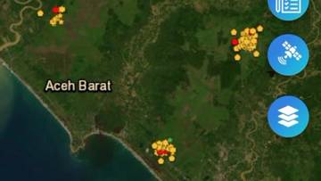 Satelit Deteksi 71 Hotspot di Aceh Barat