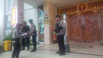 Ibadah Tutup Tahun, Polda Kalteng Sterilisasi Gereja
