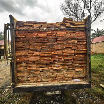 Truk Angkut Kayu Ilegal Diamankan di Rohul