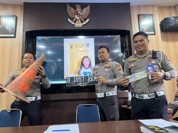 Polisi Tangkap Pengendara Tabrak Petugas Marka di Pekanbaru
