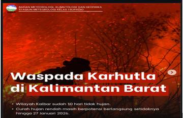Rendahnya Curah Hujan, Meningkatkan Risiko Karhutla di Kalbar