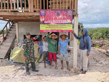 Cegah Karhutla, Babinsa Tebas Gencarkan Edukasi 