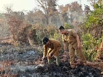 Bahasan Tinjau Lokasi Karhutla, Pastikan Api Telah Padam