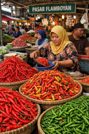 Harga Pangan Kalbar Stabil, Cabai Cenderung Turun