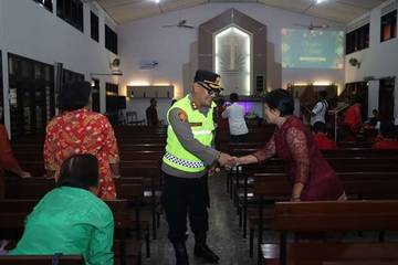 Natal di Kebumen Aman, Polisi Tetap Siaga