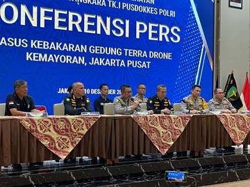 Polri Ungkap Temuan Awal Kebakaran Ruko Terra Drone