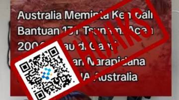 Hoaks Australia Meminta Pengembalian Dana Bantuan Tsunami Aceh