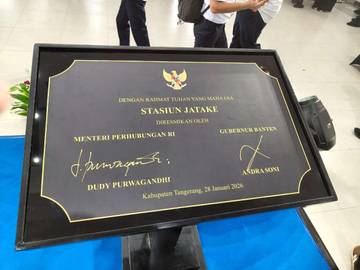 Menhub dan Gubernur Banten Resmikan Stasiun Jatake