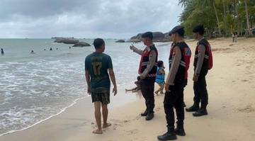 Sat Samapta Polres Natuna Perkuat Pengamanan Wisata Pantai