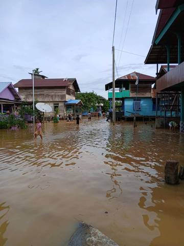 Dua Desa ditelen terdampak Banjir Luapan Sungai Wahau