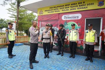 Wakapolda Jateng Tinjau Pos Pengamanan Rest Area Pantura