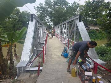 Polres Demak Rampungkan Pembangunan Jembatan Merah Putih Presisi