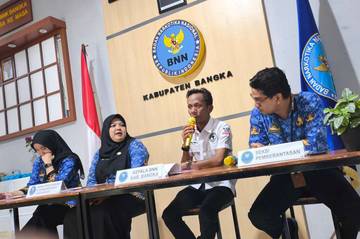 Tujuh Orang Tersangka Pengguna Narkoba Diamankan BNNK Bangka