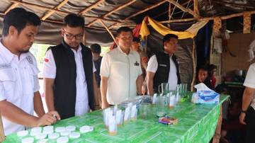 Polda Babel Lakukan Tes Urine kepada Penambang