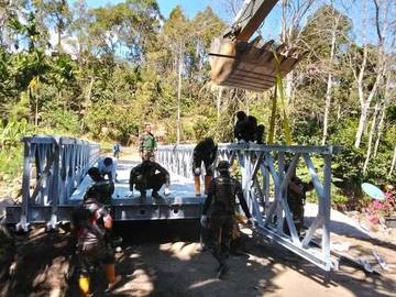 Perakitan Jembatan Bailey Meriah Jaya Capai 40 Persen