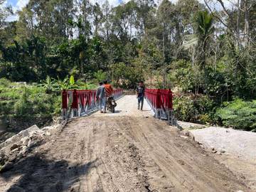 Akses Jembatan Meriah Jaya  Tersambung