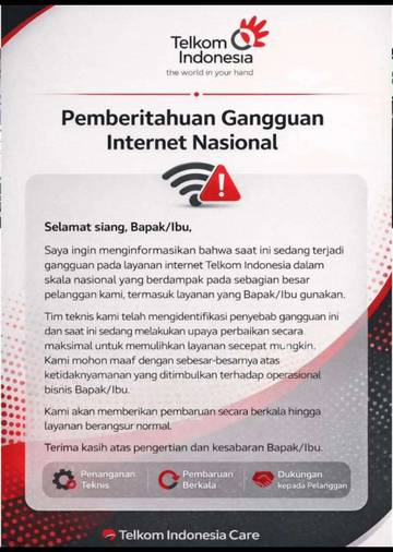Gangguan Internet Indihome Lumpuhkan Aktivitas Warga dan Perkantoran