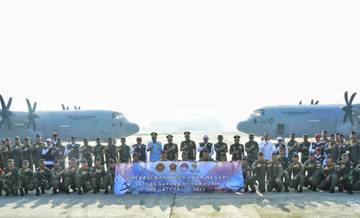 Commander of TNI Sends Off Garuda Merah Putih II Task Force
